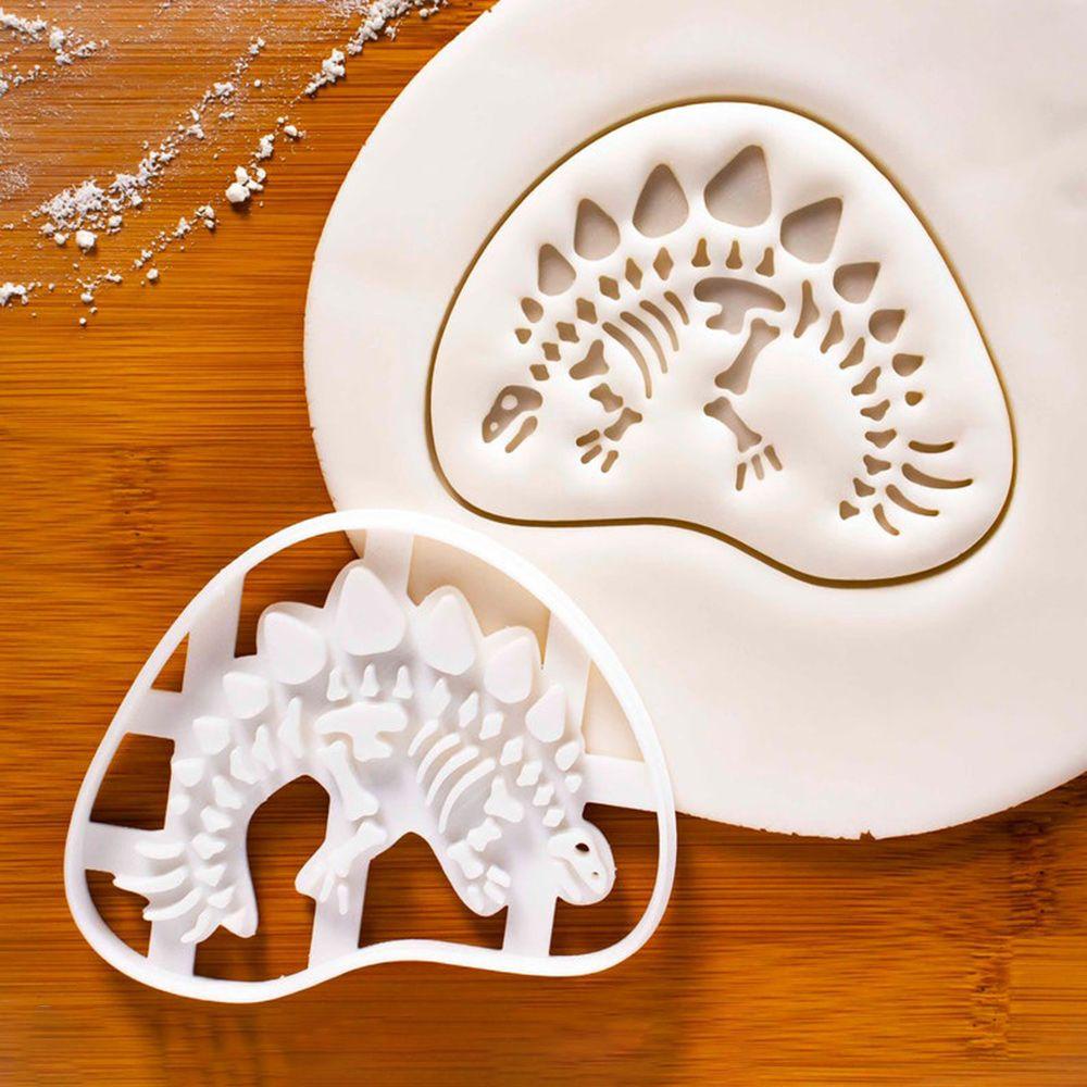 Top 4pcs Tengkorak Dinosaurus Pastry Dekorasi Cookie Cutter Alat Kue Cetakan Biskuit