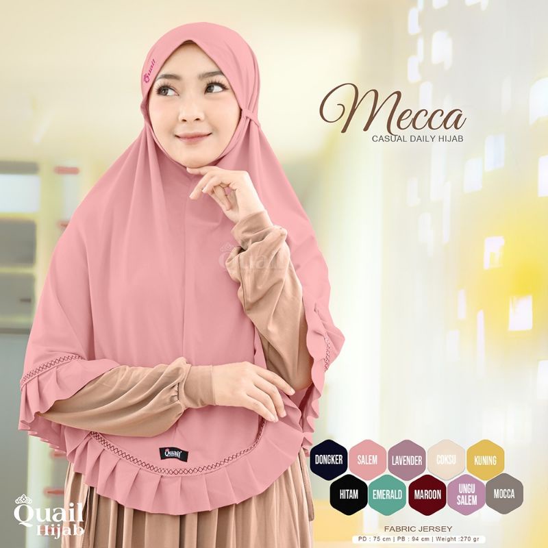 MECCA ORIGINAL QUAIL HIJAB | JILBAB JERSEY QUAIL | JILBAB JERSEY TALI | JILBAB JUMBO QUAIL