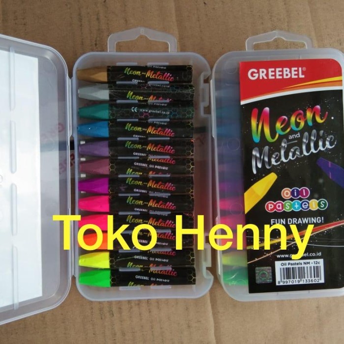 

PASTEL-DRY-OIL- CRAYON GREEBEL 12 WARNA NEON & METALLIC -OIL-DRY-PASTEL.