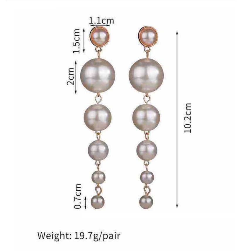 Anting Wanita B638 TASSEL BIG Mutiara Panjang Korea Fashion Vintage Earrings Women Earring Giwang Imitasi Aksesoris