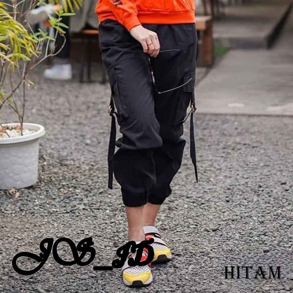 (M L XL XXL 4L 5L) 40-85kg Celana jogger wanita cargo pants Celana Baggypant