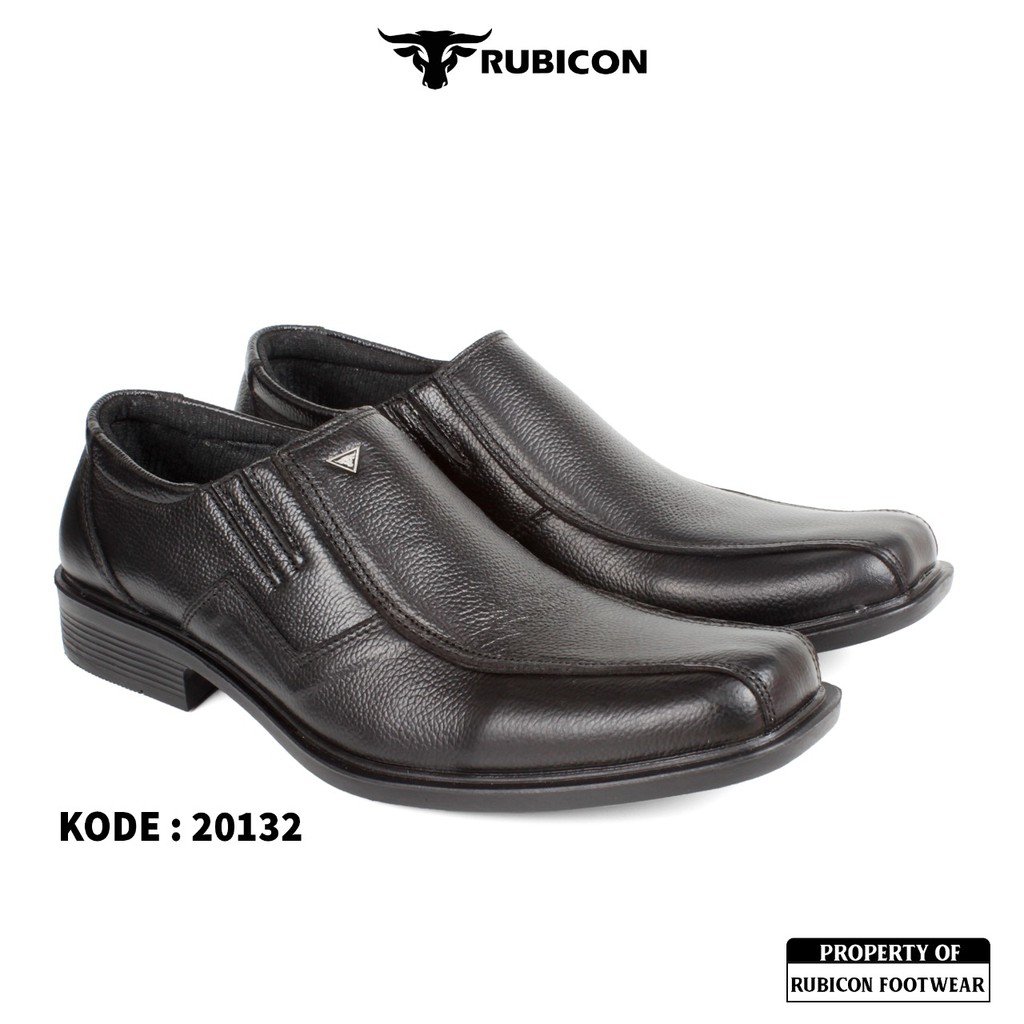 SEPATU PANTOFEL PRIA RUBICON SLIP ON SEPATU FORMAL KERJA KANTORAN KULIT ASLI HARGA TERJANGKAU 39-43