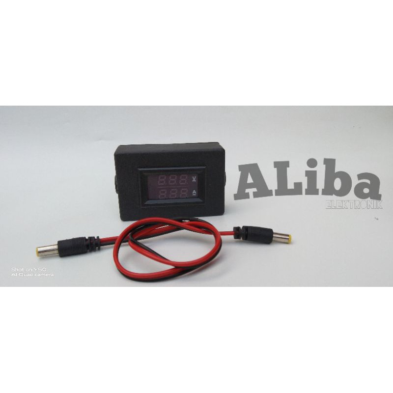 DISPLAY COMBO VOLT AMPER METER AMMETER DC 0-100V/10A RED SIAP PAKAI