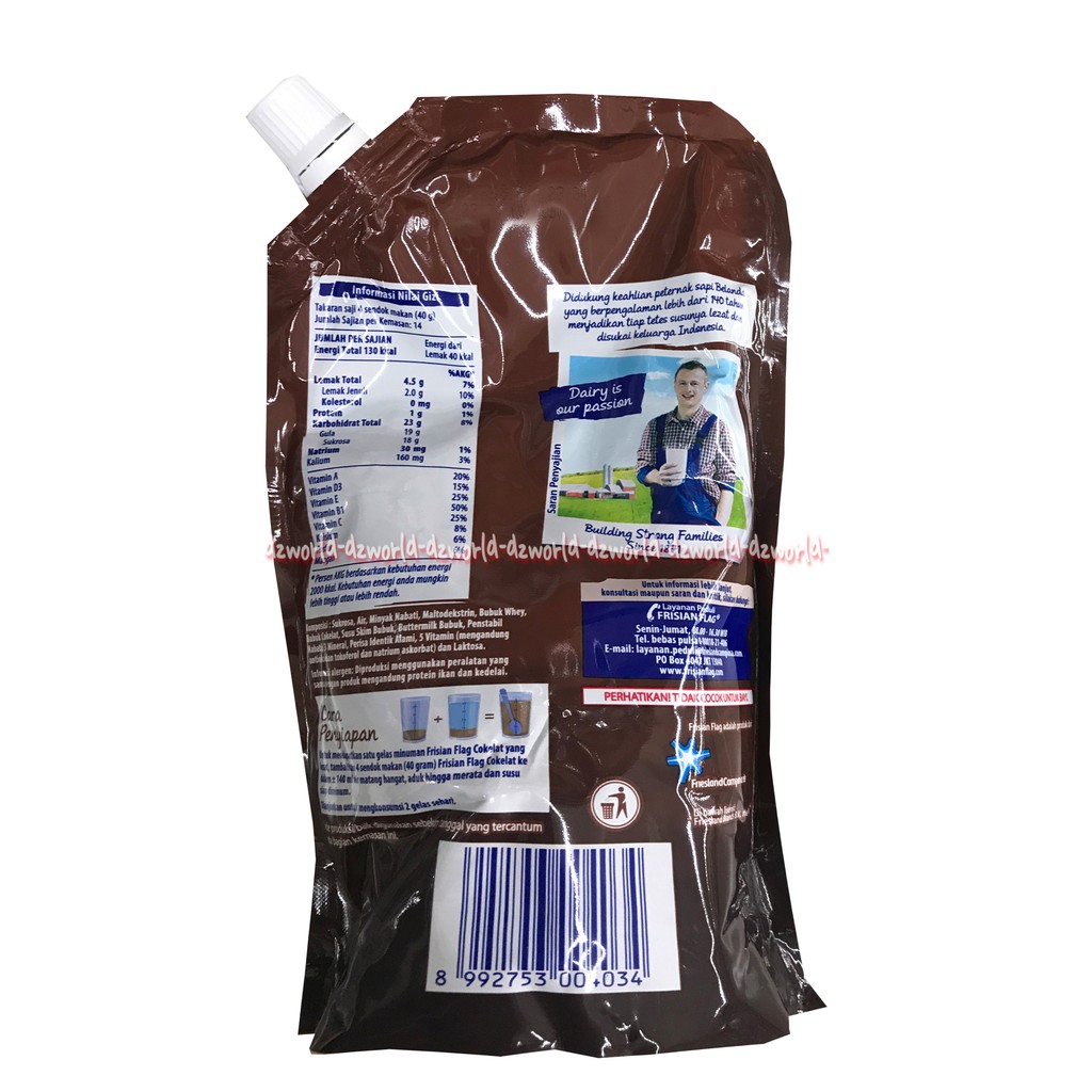 Frisian Flag Rasa Coklat Susu Bendera 560gr Susu Kental Manis Tube Kemesan Ekonomis