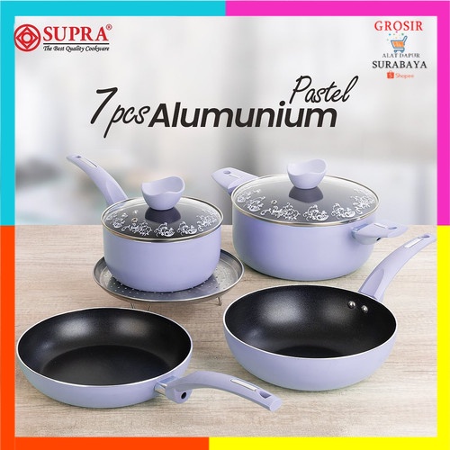 PANCI SET SUPRA 7 PCS PASTEL RENATTA MOELOEK / NEW PANCI SUPRA 7 PCS - COOKWARE SET SUPRA