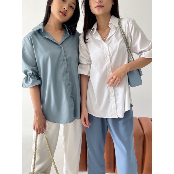 IWEARGRACIE - Findy Shirt / Kemeja Wanita / Kemeja Kerja / Atasan Wanita