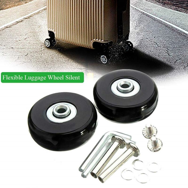 2pcs/set Roda Koper Pengganti 40 45 50mm*18mm Karet Replacement Luggage Wheel