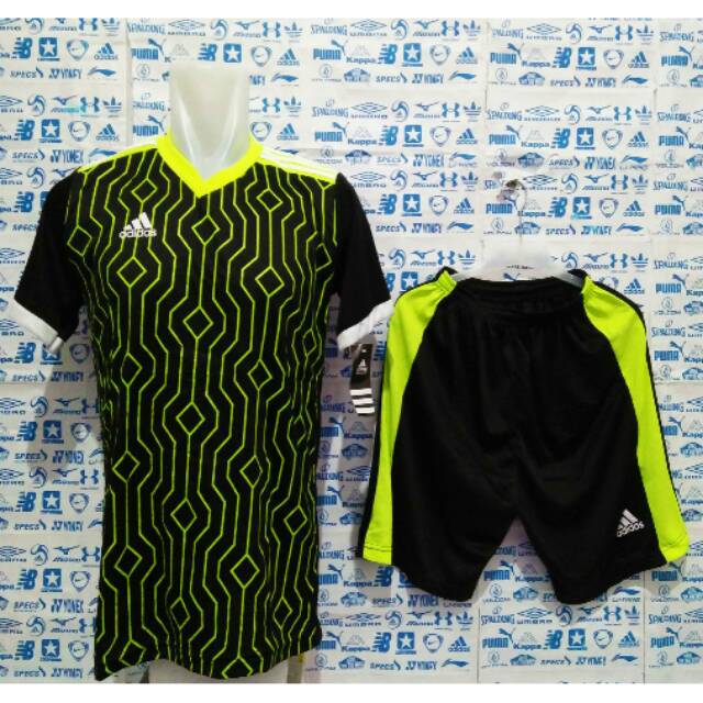 Baju Kaos Futsal Jersey Bola Setelan Futsal Adidas LB
Hitam Hijau