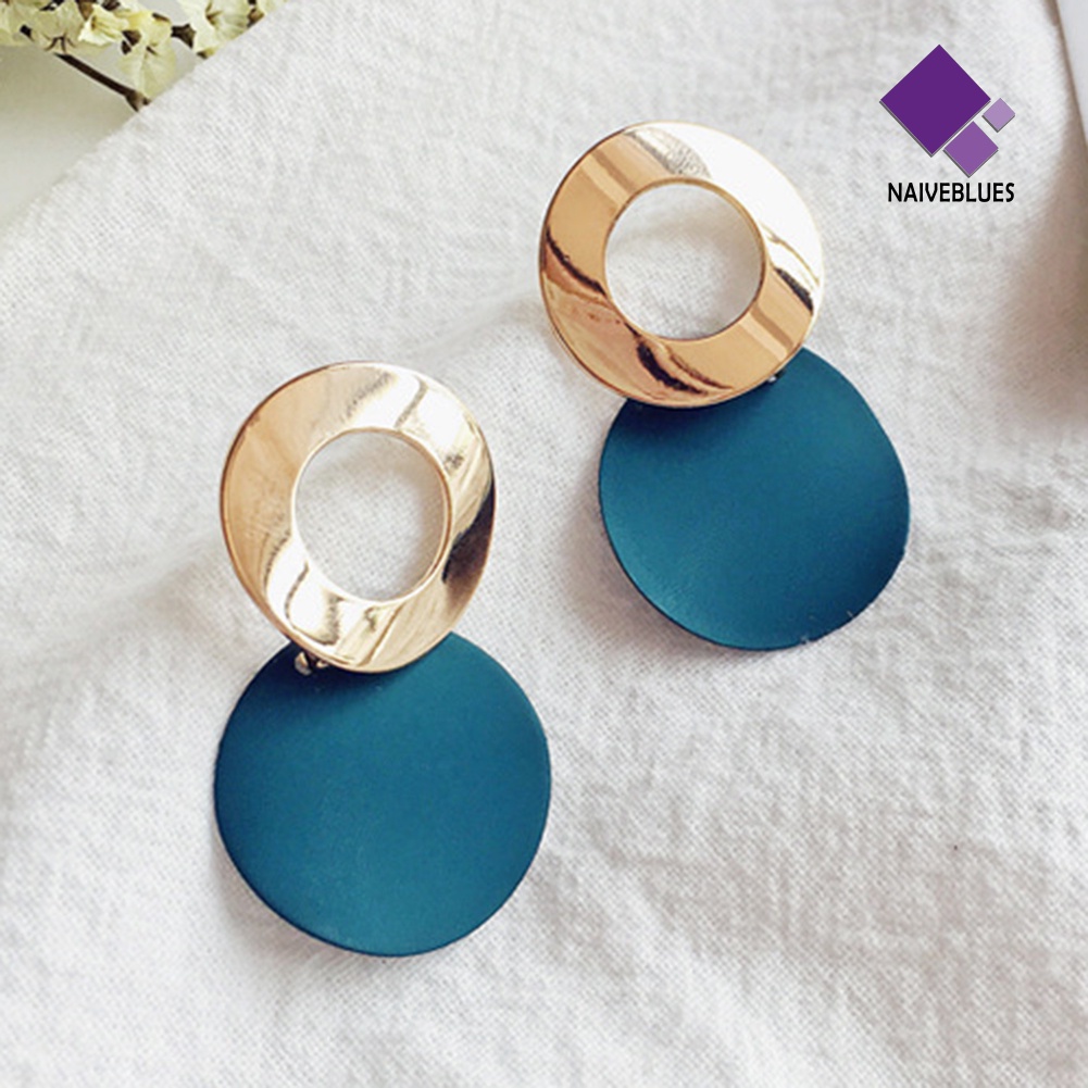 Anting Stud Bentuk Bulat Model Hollow Out Untuk Wanita