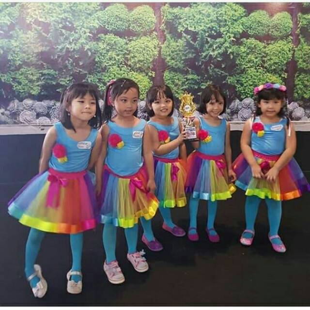 Rok tutu anak rainbow / pelangi