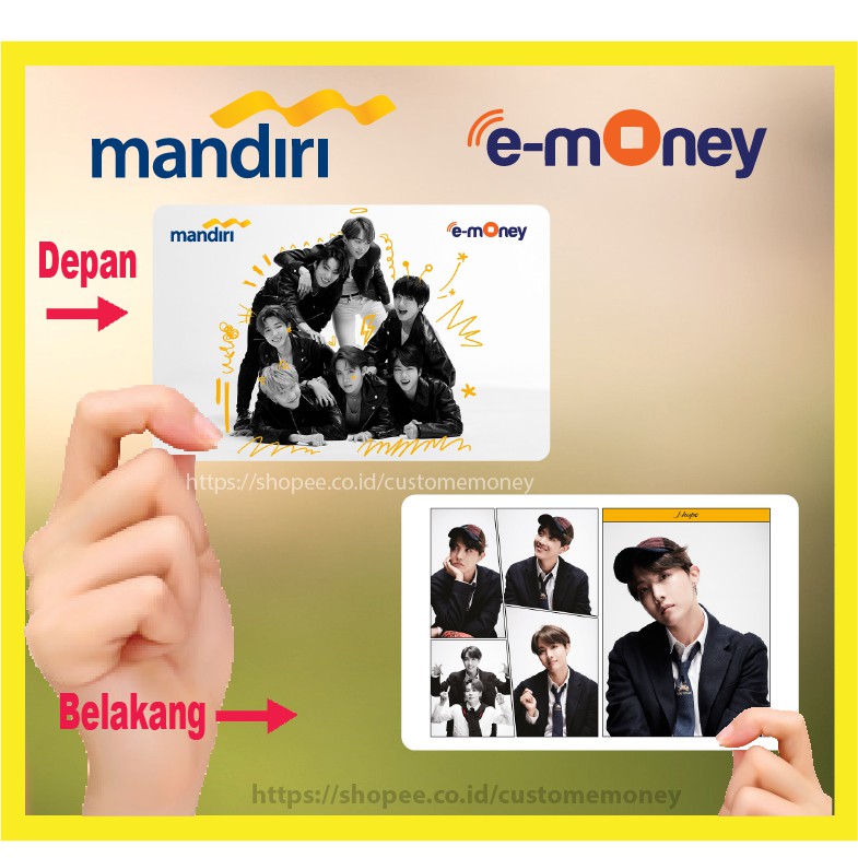 Emoney Bts Bangtan J-Hope Kpop Korea 10 Etoll EMoney Mandiri Flazz GEN 2 BNI Tapcash BRI Brizzi-2 SISI