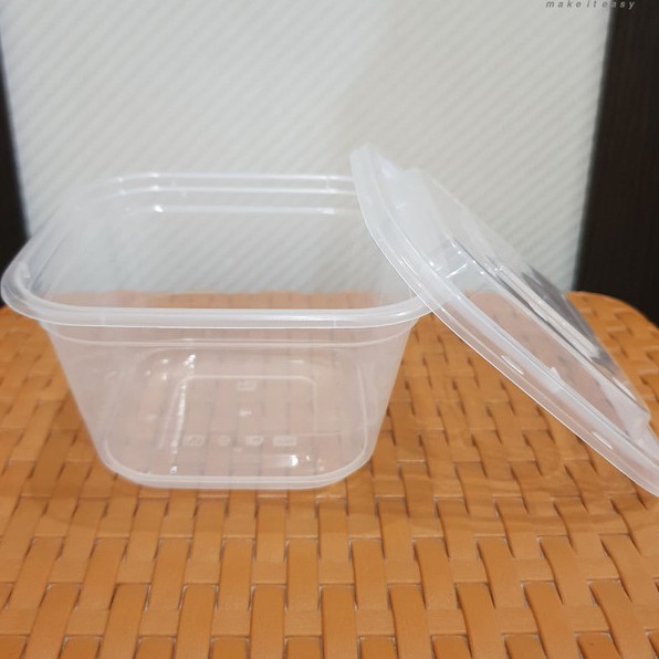 kotak makan plastik 500 ml SQ / Thinwall container 500 ml SQ / isi 25