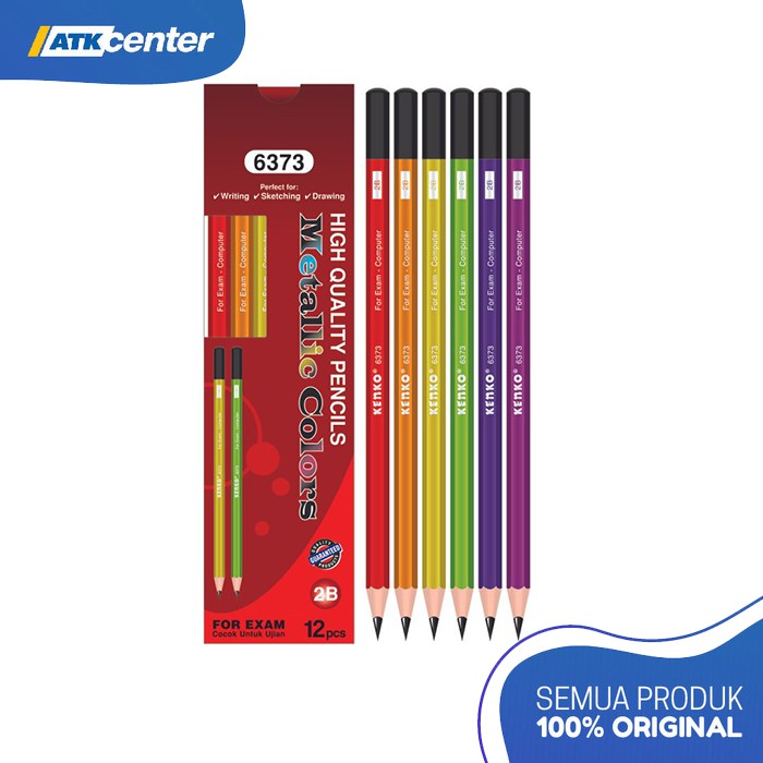 

Pensil 2B KENKO 6373 METALIC (ISI 3 PCS)