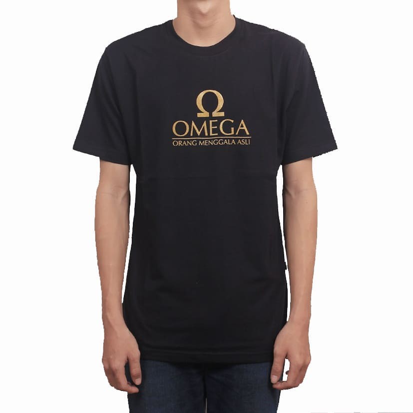 KAOS T-SHIRT PRIA/WANITA - KAWAY OMEGA KAWAY BLACK