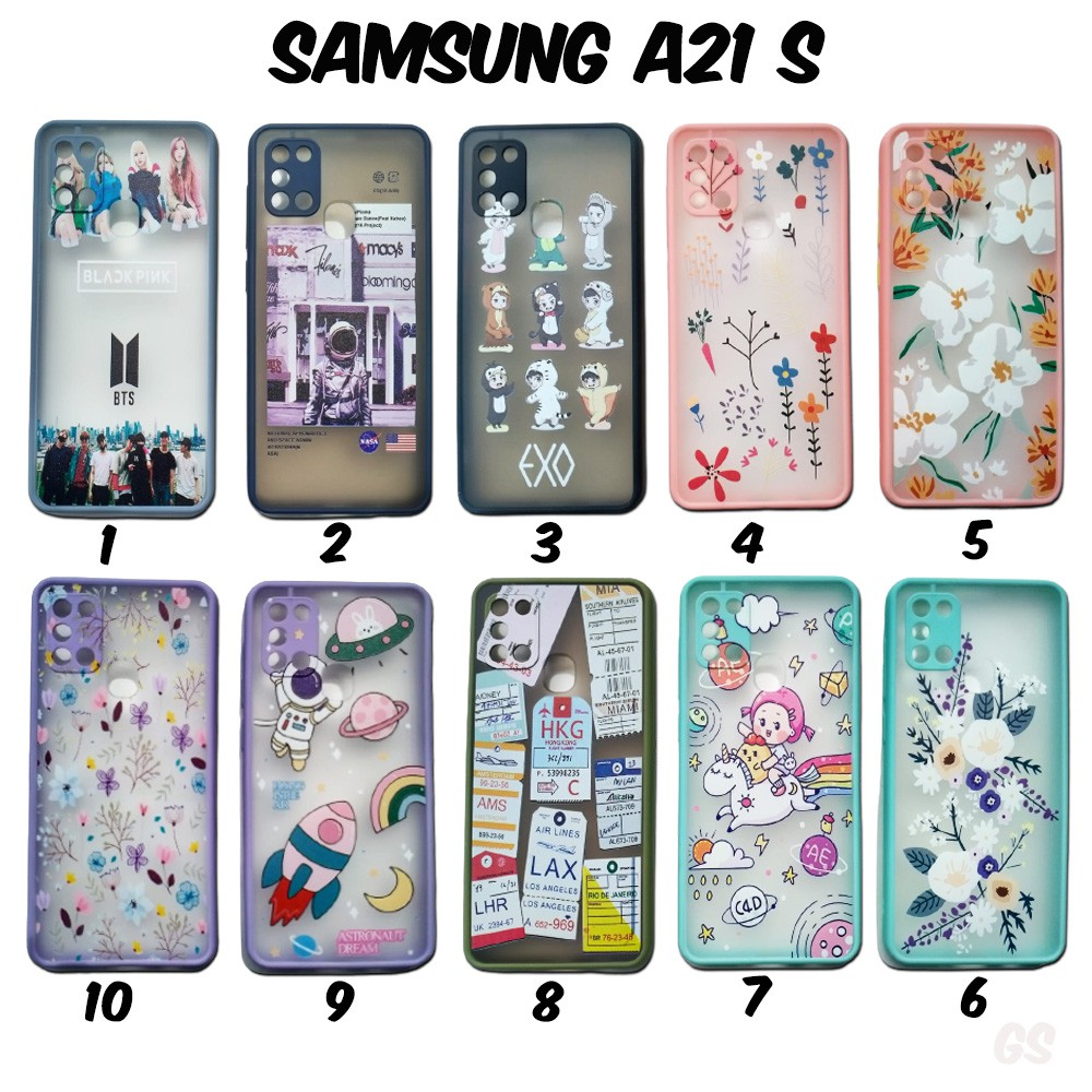 Protector Lens Casing SAMSUNG A02 A03S M51  A11 M11 A21S A01 Flowers Hybrid Gambar Pelindung Lensa