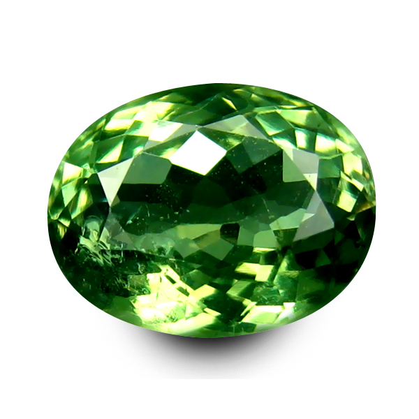 GIA Certified VVS Oval 7.4x5.9mm 1.36ct Natural Unheated Yellowish Green Chrysoberyl CB101