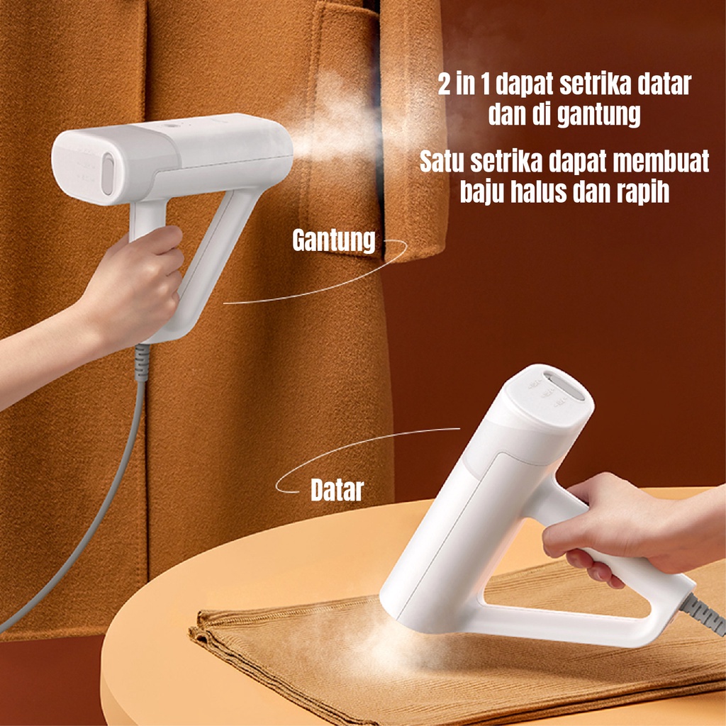 Deerma HS100 Setrika Uap Portable 1000W, 200ml Tangki Air