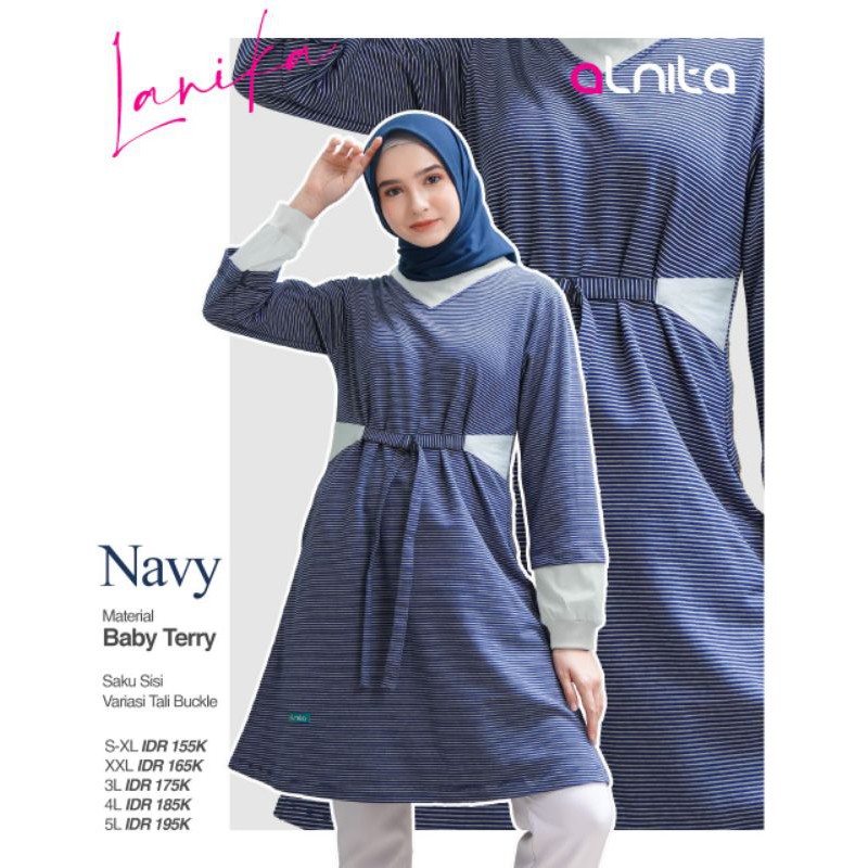 Tunik Alnita Lanika - Atasan Wanita Alnita - Fashion Muslim