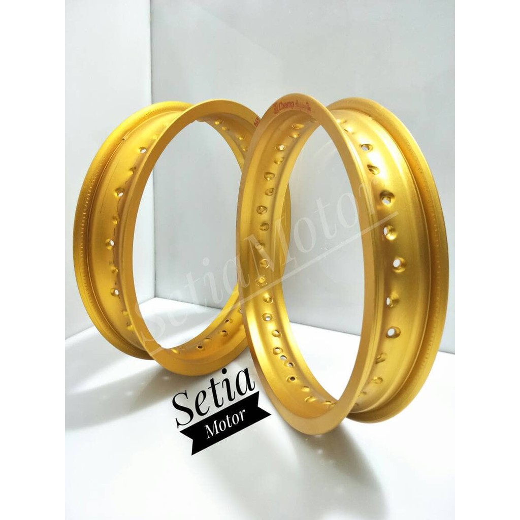 #9912 Velg Champ Gold - Black - Silver - Tapak Lebar 185 x 215 Ring 14