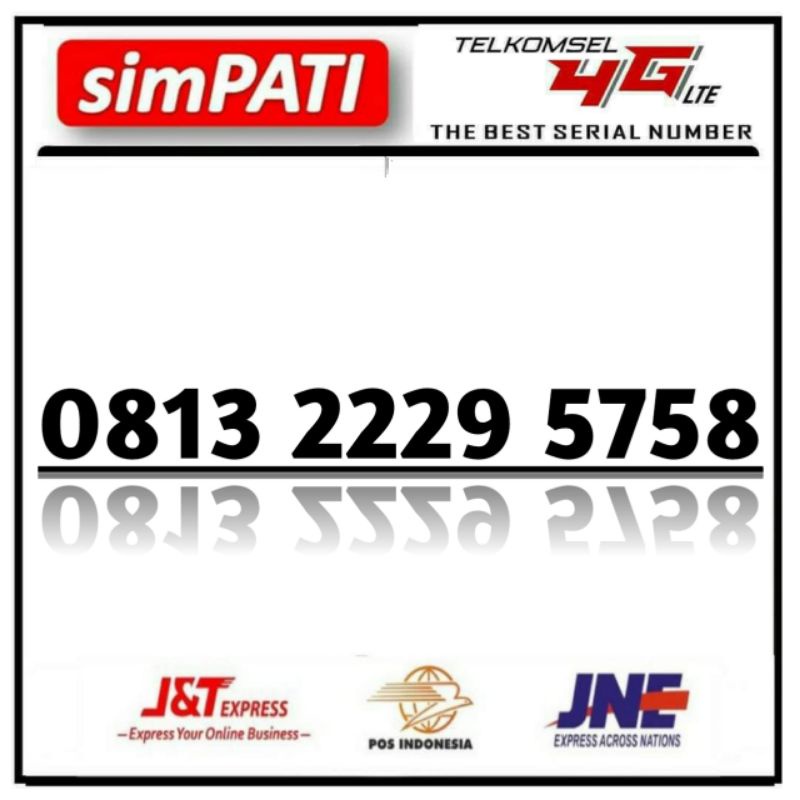Nomor Cantik Simpati Maju Mapan 5758 - 0813 2229 5758