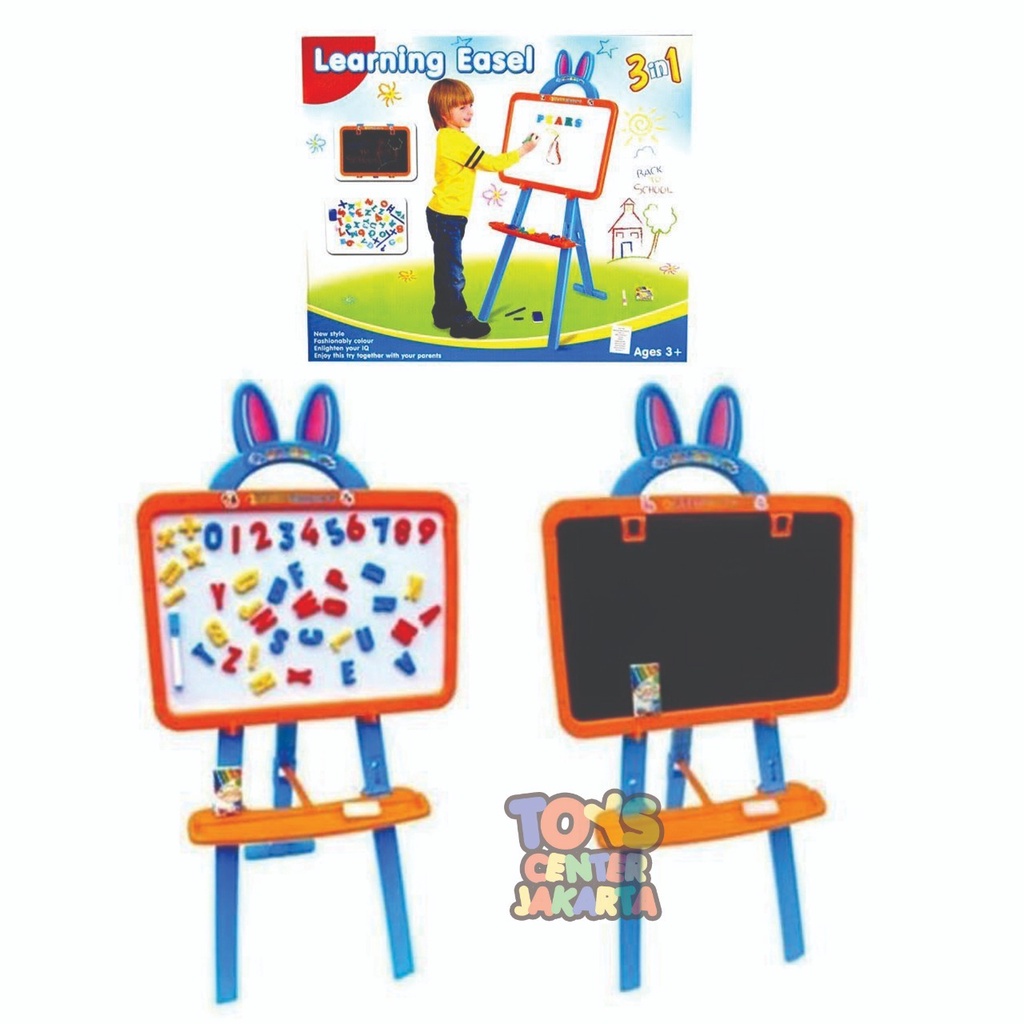 

PMJ -MAINAN EDUKASI ANAK LEARNING EASEL 3 IN 1 PAPAN TULIS ANAK MAGNETIC BOARD