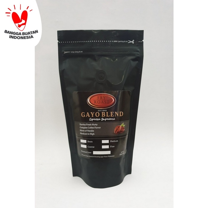 

t01thy Kopi Gayo Blend Supremo 250 Gram (Arabika/Robusta) Biji/Bubuk - Biji Ds20X11