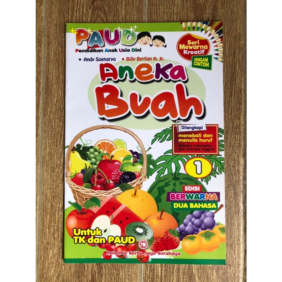 Buku Mewarnai Kreatif dengan Contoh Dua Bahasa untuk PAUD dan TK