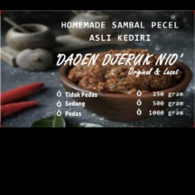 

Sambel pecel Daoen Djeruk Nio