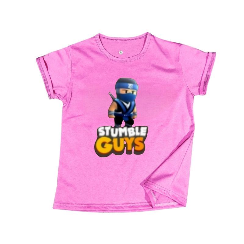 Baju Kaos Atasan Anak Cewek STUMBLE GUYS VIRAL(NINJA)USIA 1-12 TAHUN.UKURAN S.M.L.XL.2XL.3XL