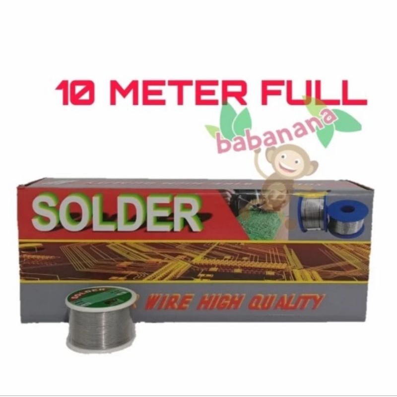 Timah solder 0.8mm 10 meter refill las roll gulungan