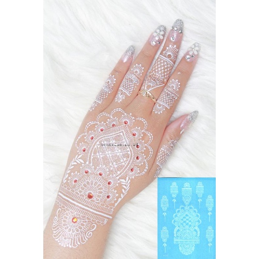 2 PCS HENA INSTAN LIMITED EDITION MOTIP TERBARU FULL TANGAN / HENA TATO PENGANTIN / FRE GLITER MANIK DAN SAMPLE