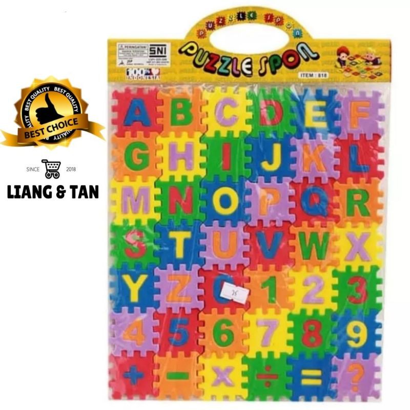 Mainan Edukasi Anak Puzzle Spon Huruf
