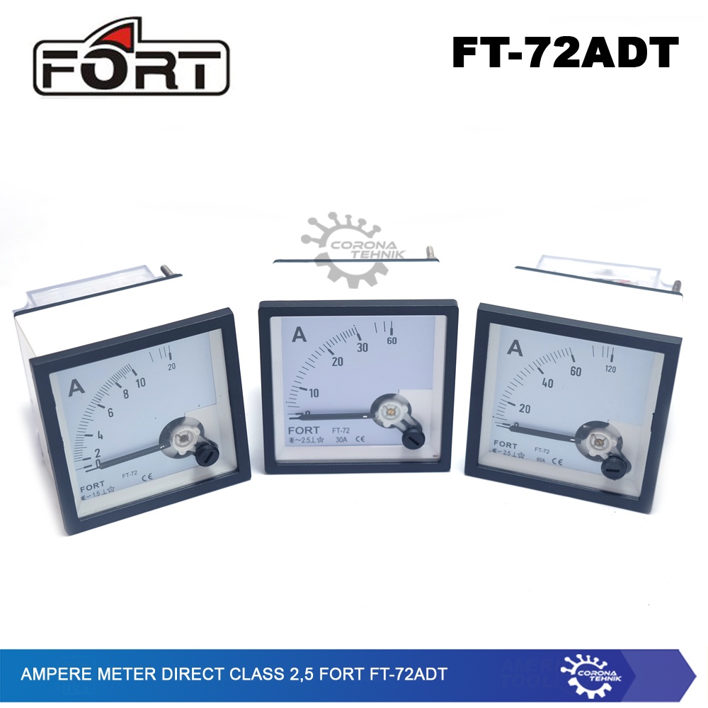 Analog AC Panel Meter - Direct Class 2,5 FORT FT-72ADT - Ampere Meter