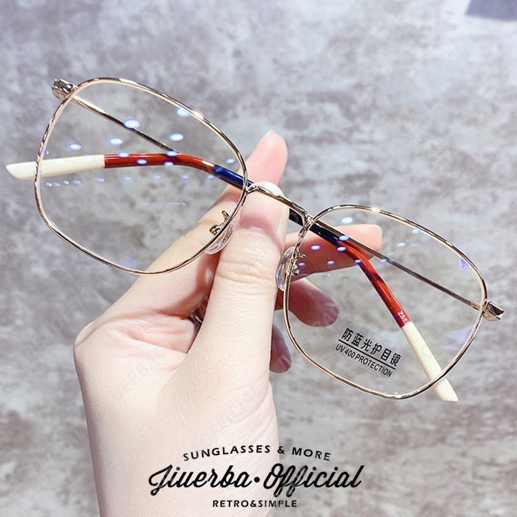 (YUZHU) TERSEDIA &amp; COD Frame Kacamata Anti Radiasi Wanita Kaca Mata Photochromic Retro Gaya Cewek Eyeglasses