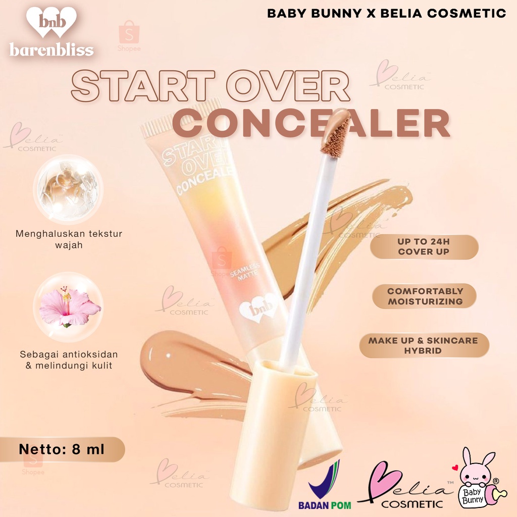 ❤ BELIA ❤ BNB barenbliss Korean Bloomatte Start-Over Concealer「Full Converage | Tahan Lama 24 Jam」