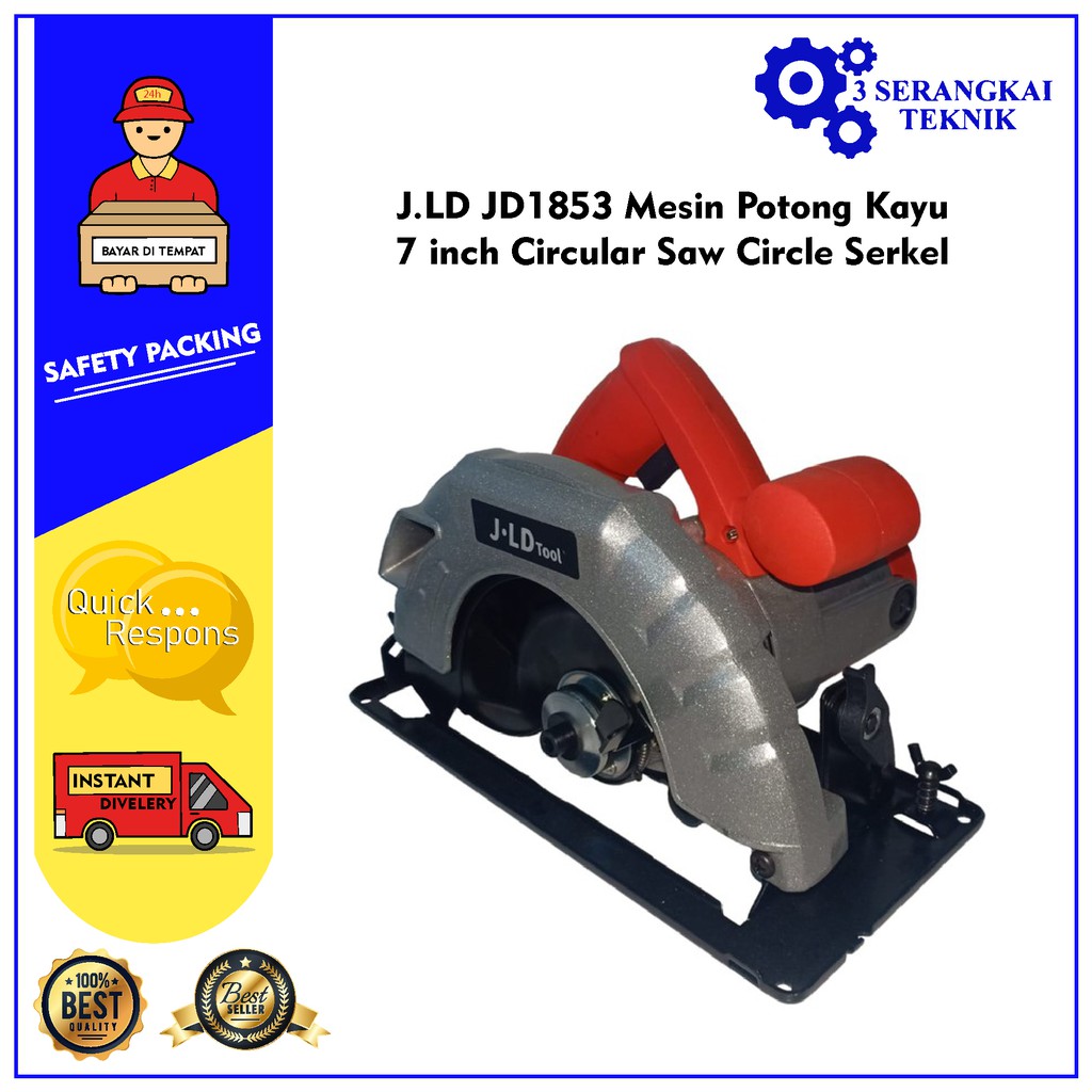 J.LD JD1853 Mesin Potong Kayu 7 inch Circular Saw Circle Serkel