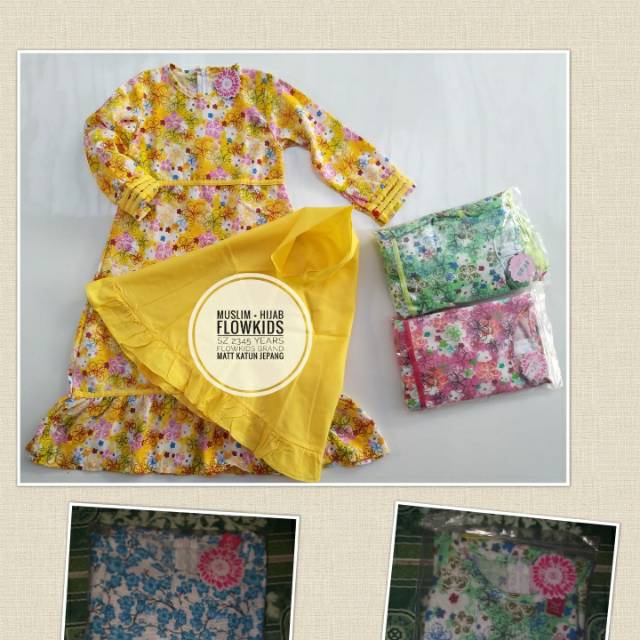 Gamis anak katun jepang