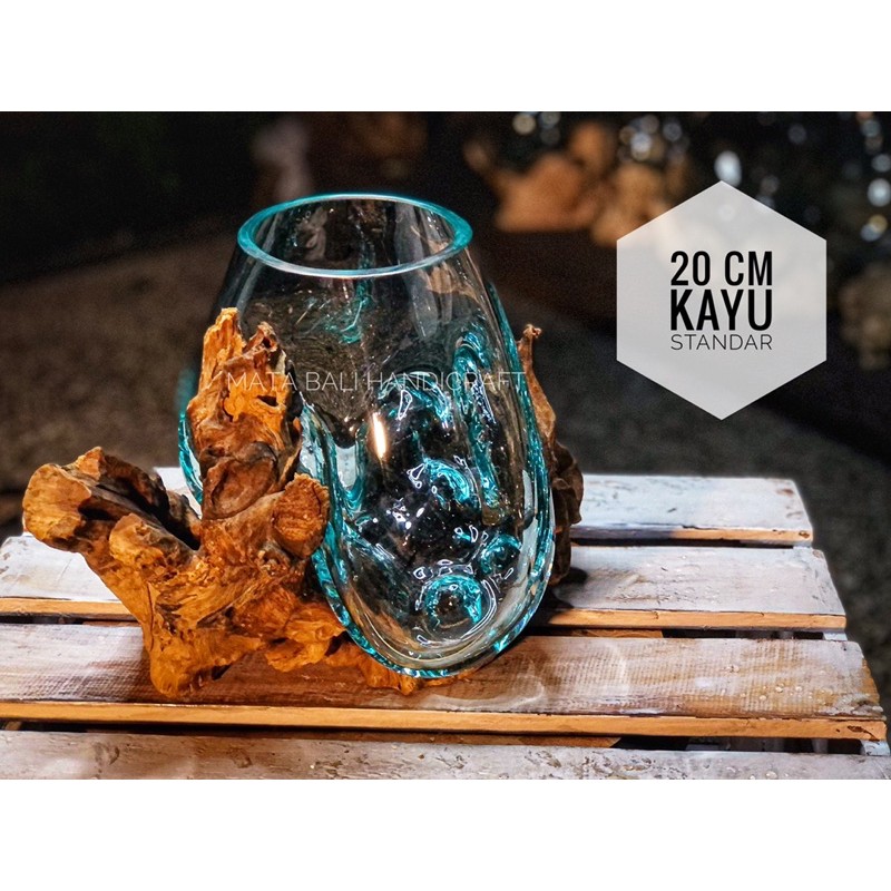 AQUARIUM UNIK IKAN CUPANG POT KACA TIUP 20 Cm ( XXXL )