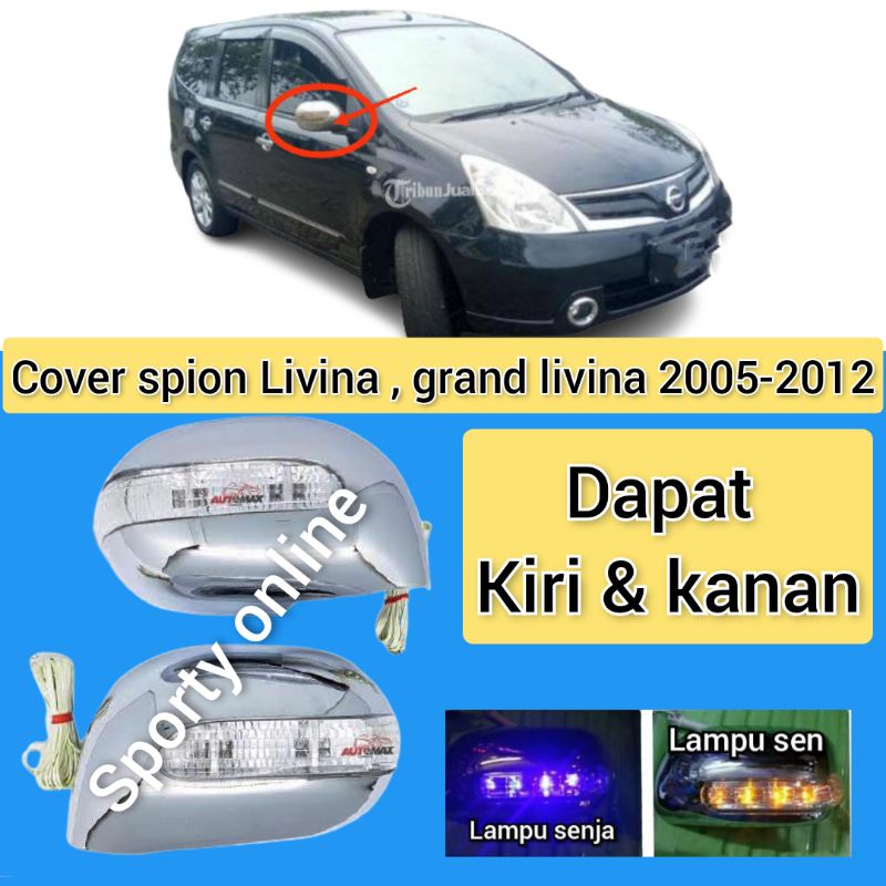 Cover spion livina plus lampu crome