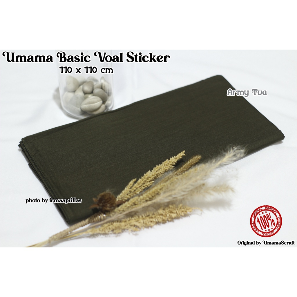 Hijab Basic Voal Umama Jilbab Segi Empat Polos Umama Kerudung Polos Segi Empat Part 2-ARMY TUA