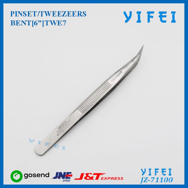 Pinset Pingset Twizer Benang Stainless Steel/Pinset Benang bengkok/Pinset Stainless SteelYIFEI-71100