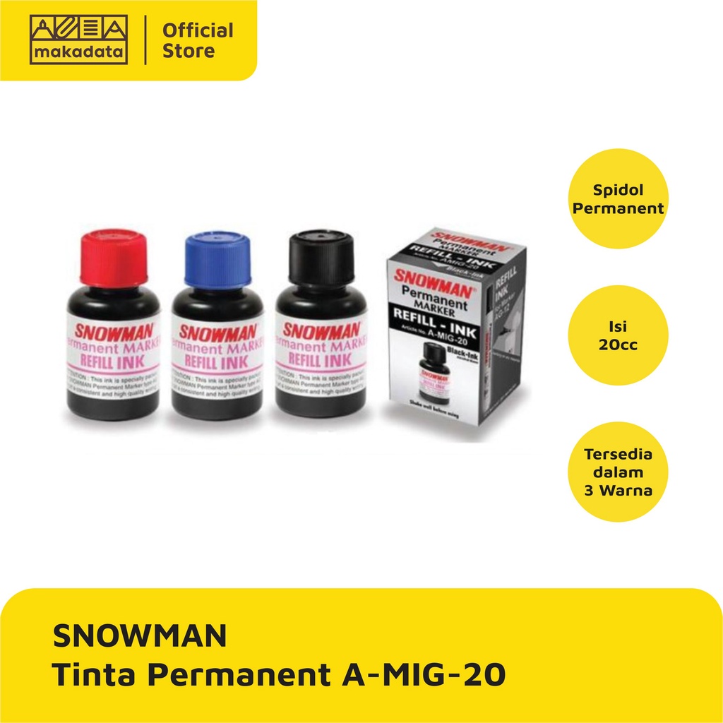 

SNOWMAN TINTA SPIDOL PERMANENT AMIG-20 (1PCS) MURAH