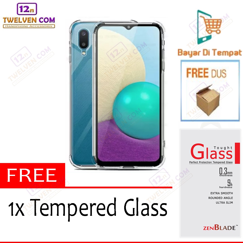 [FLASH SALE] Case Anti Crack Anti Shock Softcase Samsung A02 2021 - Free Tempered Glass