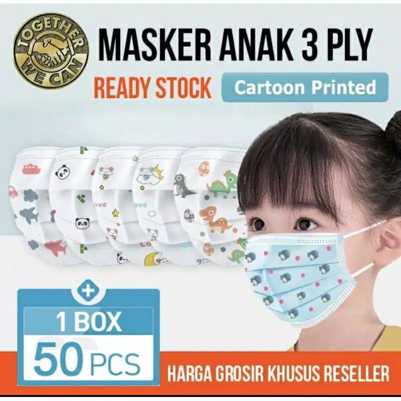 MASKER ANAK 3 PLY