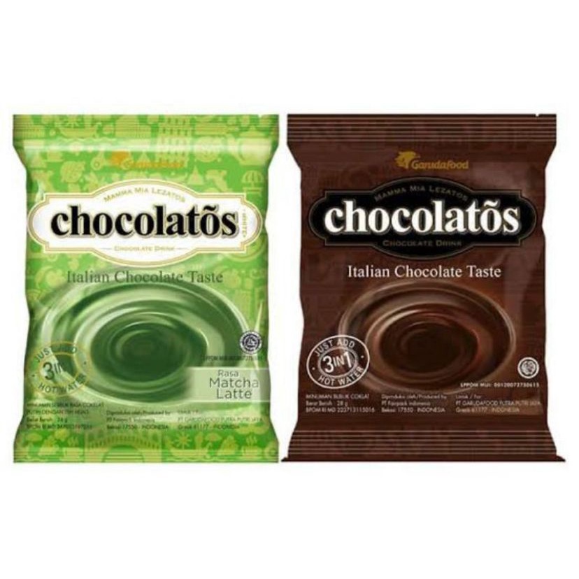 

CHOCOLATOS DRINK CHOCOLATE / MATCHA LATTE RENCENG 10 X 24GR