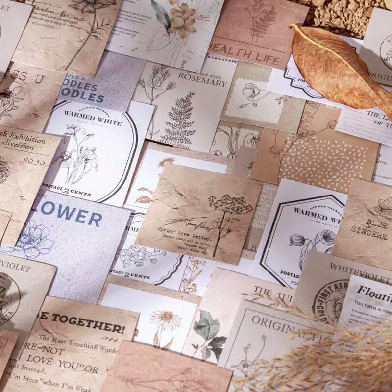 

[BC009] 10 PCS KERTAS VINTAGE | DECORATIVE PAPER | BULLET JOURNAL KIT