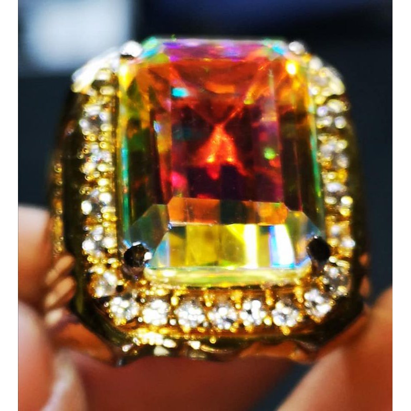 BATU CINCIN PERMATA NATURAL KALIMAYA INDIA TOP LUSTER