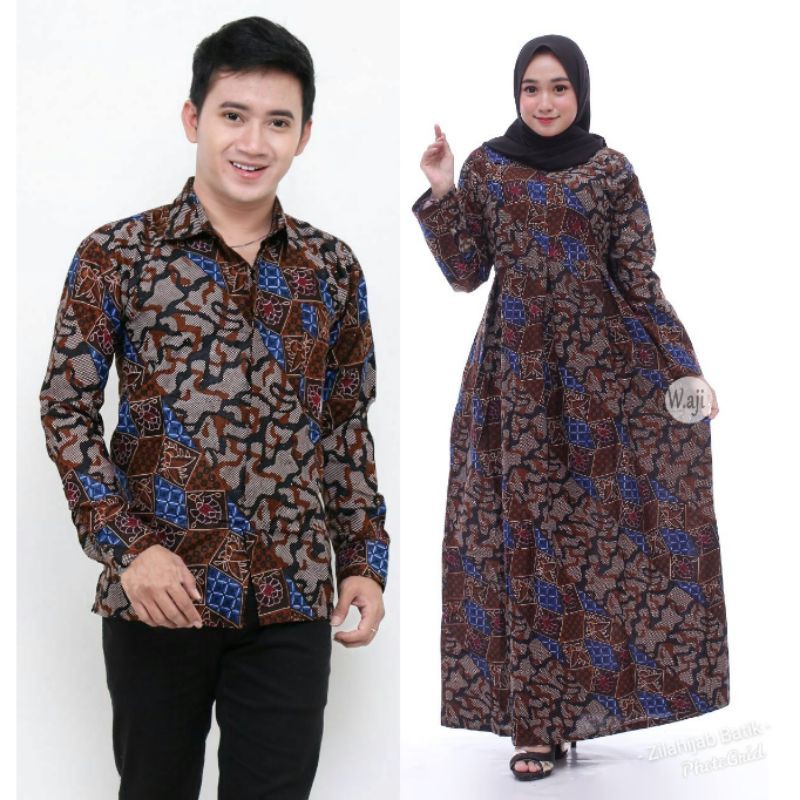READY SUPER JUMBO batik jumbo couple batik sarimbit gamis 3L 4L 5L 6L seragam pesta multazam