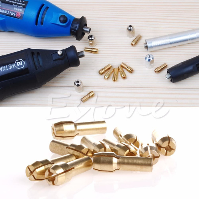 10pcs collet chuck 0.5-3.2mm bor mini drill grinder Rotary Tools *KC06