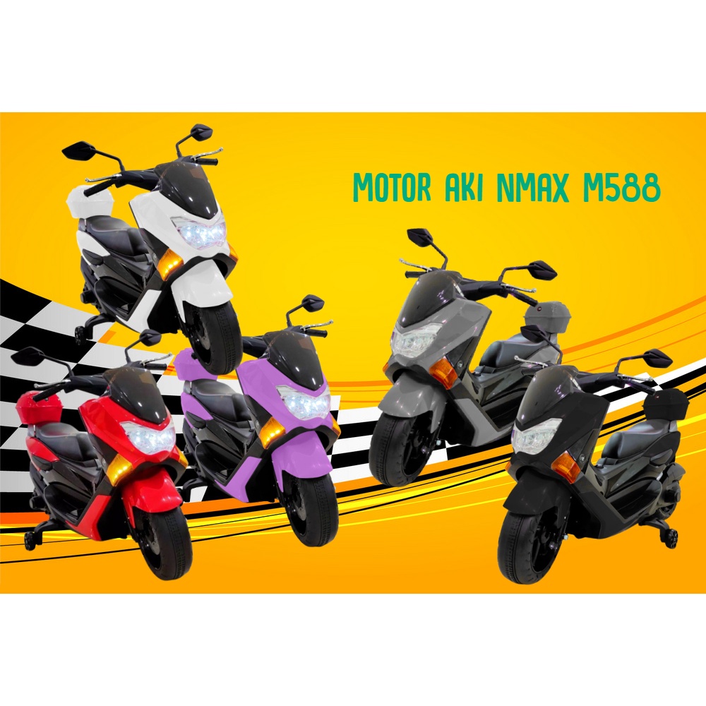 Mainan Motor Aki Mainan Anak Motor Motoran Sepeda Motor Aki Anak Ban Karet Original
